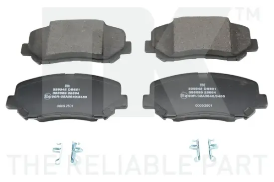 Bremsbelagsatz, Scheibenbremse Vorderachse NK 229342 Bild Bremsbelagsatz, Scheibenbremse Vorderachse NK 229342