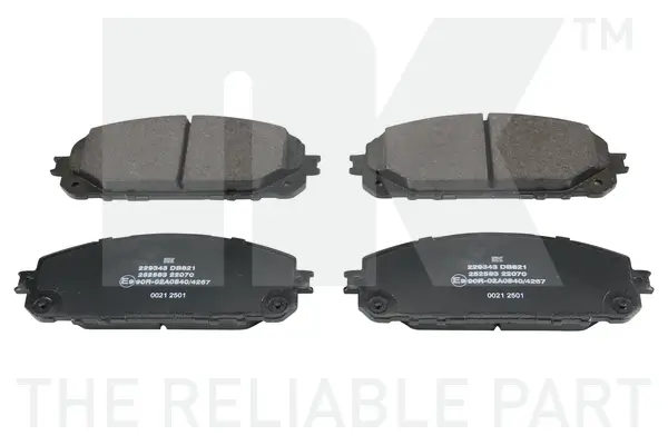 Bremsbelagsatz, Scheibenbremse Vorderachse NK 229343