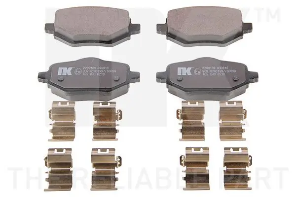 Bremsbelagsatz, Scheibenbremse Hinterachse NK 2299108