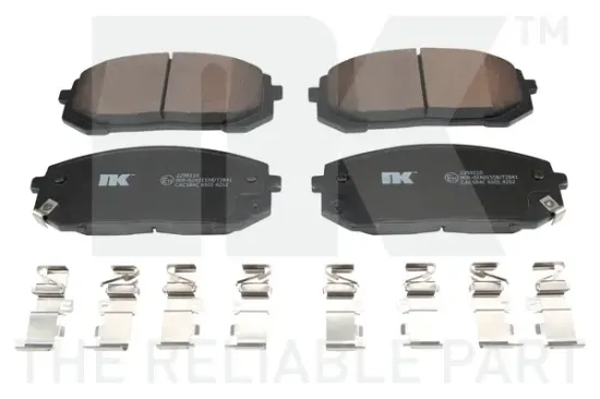 Bremsbelagsatz, Scheibenbremse Vorderachse NK 2299110 Bild Bremsbelagsatz, Scheibenbremse Vorderachse NK 2299110