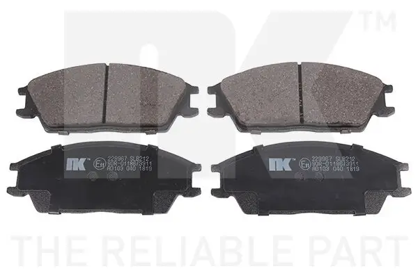 Bremsbelagsatz, Scheibenbremse Vorderachse NK 229967