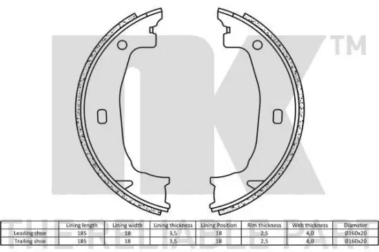 Bremsbackensatz NK 2715662 Bild Bremsbackensatz NK 2715662