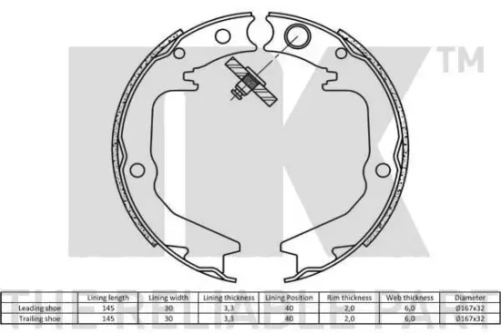 Bremsbackensatz NK 2730674 Bild Bremsbackensatz NK 2730674