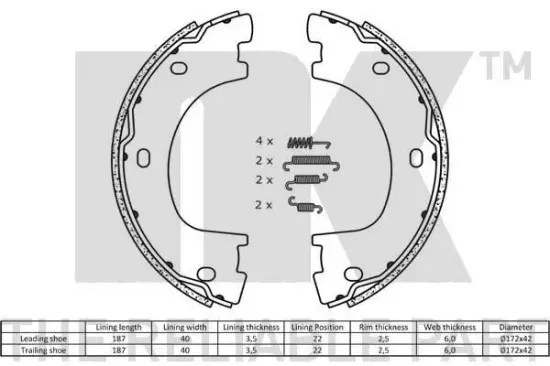 Bremsbackensatz NK 2733773 Bild Bremsbackensatz NK 2733773