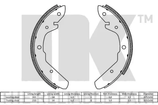 Bremsbackensatz NK 2747275 Bild Bremsbackensatz NK 2747275