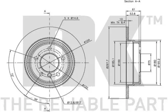 Bremsscheibe Hinterachse NK 311537 Bild Bremsscheibe Hinterachse NK 311537
