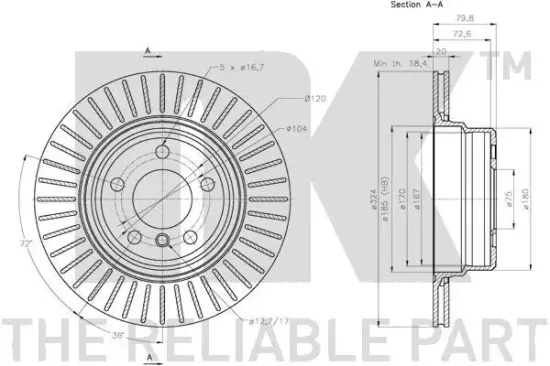 Bremsscheibe Hinterachse NK 311585 Bild Bremsscheibe Hinterachse NK 311585