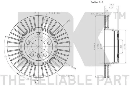 Bremsscheibe Hinterachse NK 311590 Bild Bremsscheibe Hinterachse NK 311590