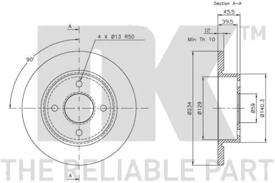 Bremsscheibe NK 312237 Bild Bremsscheibe NK 312237