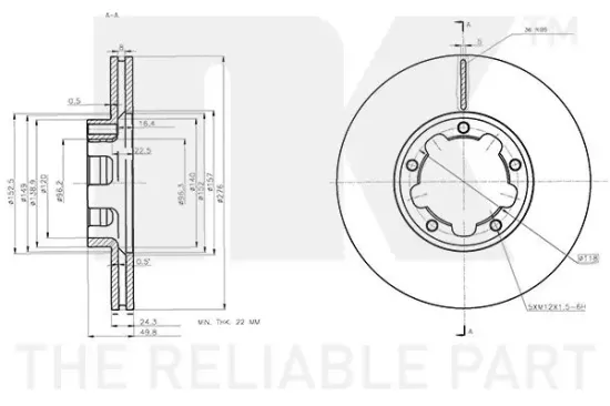Bremsscheibe Vorderachse NK 312299 Bild Bremsscheibe Vorderachse NK 312299
