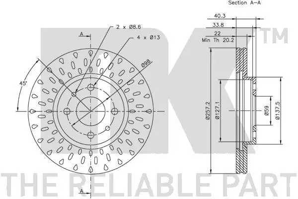 Bremsscheibe Vorderachse NK 313245