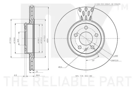 Bremsscheibe NK 312372 Bild Bremsscheibe NK 312372