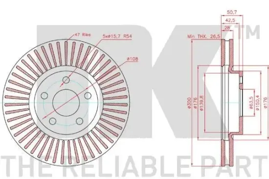 Bremsscheibe Vorderachse NK 3125106 Bild Bremsscheibe Vorderachse NK 3125106
