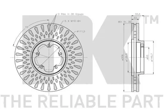 Bremsscheibe NK 312593 Bild Bremsscheibe NK 312593