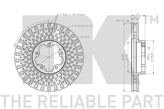 Bremsscheibe NK 312594 Bild Bremsscheibe NK 312594