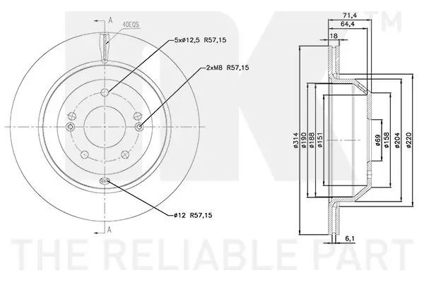 Bremsscheibe Hinterachse NK 313988