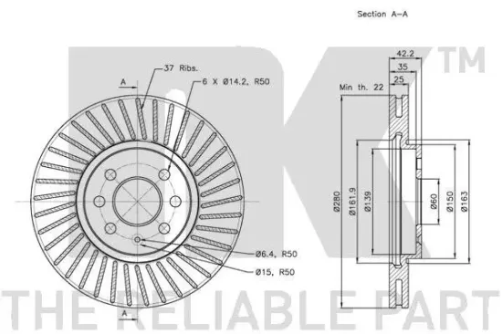Bremsscheibe NK 313652 Bild Bremsscheibe NK 313652