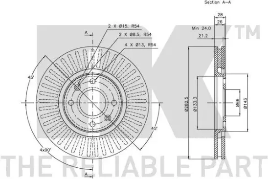 Bremsscheibe Vorderachse NK 313720 Bild Bremsscheibe Vorderachse NK 313720