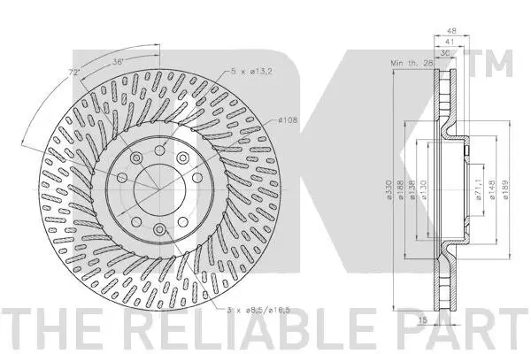 Bremsscheibe Vorderachse Vorderachse NK 314572