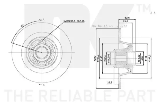 Bremsscheibe NK 3139110 Bild Bremsscheibe NK 3139110