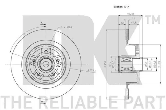 Bremsscheibe Hinterachse NK 313987 Bild Bremsscheibe Hinterachse NK 313987