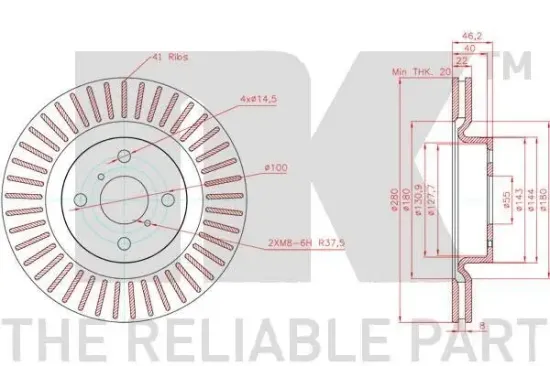 Bremsscheibe Vorderachse NK 3145178 Bild Bremsscheibe Vorderachse NK 3145178