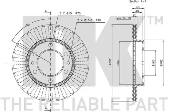 Bremsscheibe NK 314522 Bild Bremsscheibe NK 314522