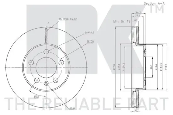 Bremsscheibe Vorderachse NK 3147176 Bild Bremsscheibe Vorderachse NK 3147176