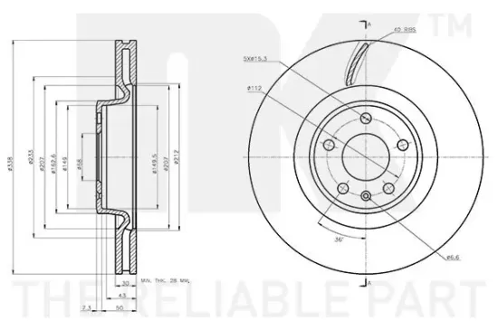 Bremsscheibe Vorderachse NK 3147182 Bild Bremsscheibe Vorderachse NK 3147182