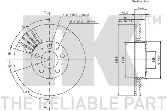 Bremsscheibe Vorderachse NK 314841 Bild Bremsscheibe Vorderachse NK 314841