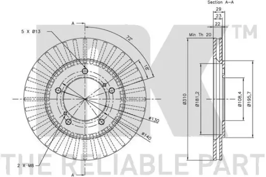 Bremsscheibe Vorderachse NK 315210 Bild Bremsscheibe Vorderachse NK 315210