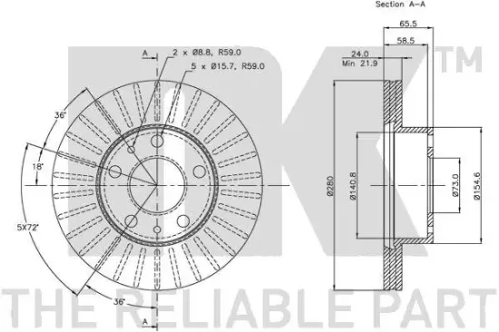 Bremsscheibe NK 319945 Bild Bremsscheibe NK 319945