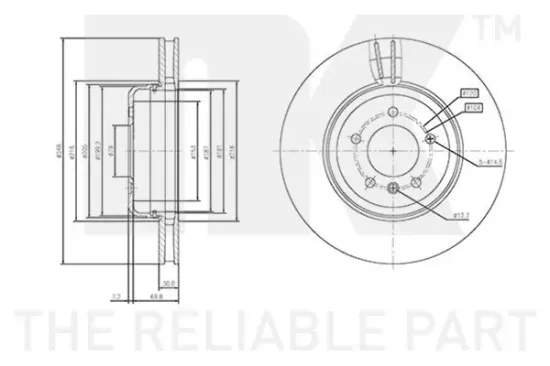 Bremsscheibe Vorderachse NK 3415103 Bild Bremsscheibe Vorderachse NK 3415103