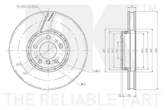 Bremsscheibe NK 3415107 Bild Bremsscheibe NK 3415107
