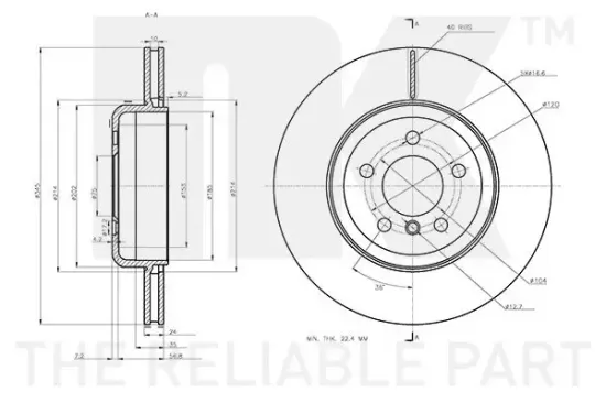 Bremsscheibe NK 3415117 Bild Bremsscheibe NK 3415117