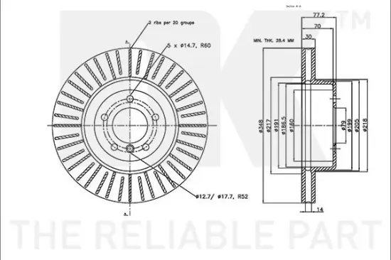 Bremsscheibe Vorderachse NK 3415119 Bild Bremsscheibe Vorderachse NK 3415119