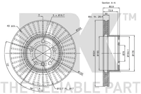 Zubehörsatz, Scheibenbremsbelag NK 7922064 Bild Zubehörsatz, Scheibenbremsbelag NK 7922064