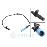 Sensor, Raddrehzahl Vorderachse OPTIMAL 06-S069