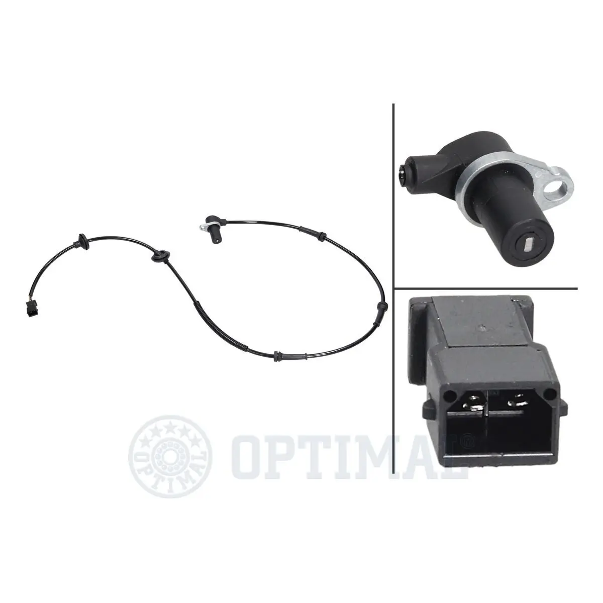 Sensor, Raddrehzahl Hinterachse links Hinterachse rechts Hinterachse rechts OPTIMAL 06-S464