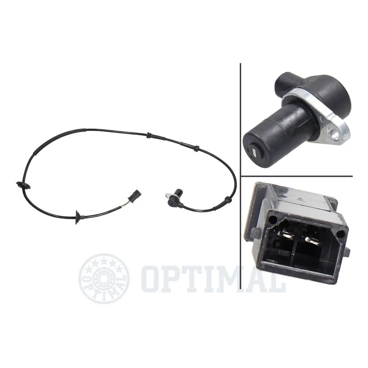 Sensor, Raddrehzahl Hinterachse links Hinterachse links Hinterachse rechts Hinterachse rechts Hinterachse rechts Hinterachse rechts OPTIMAL 06-S527