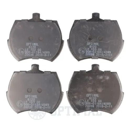Bremsbelagsatz, Scheibenbremse Vorderachse OPTIMAL BP-06120 Bild Bremsbelagsatz, Scheibenbremse Vorderachse OPTIMAL BP-06120