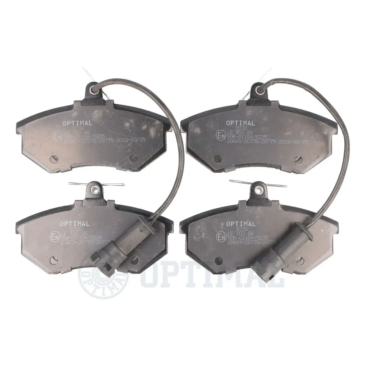 Bremsbelagsatz, Scheibenbremse Vorderachse OPTIMAL BP-09338