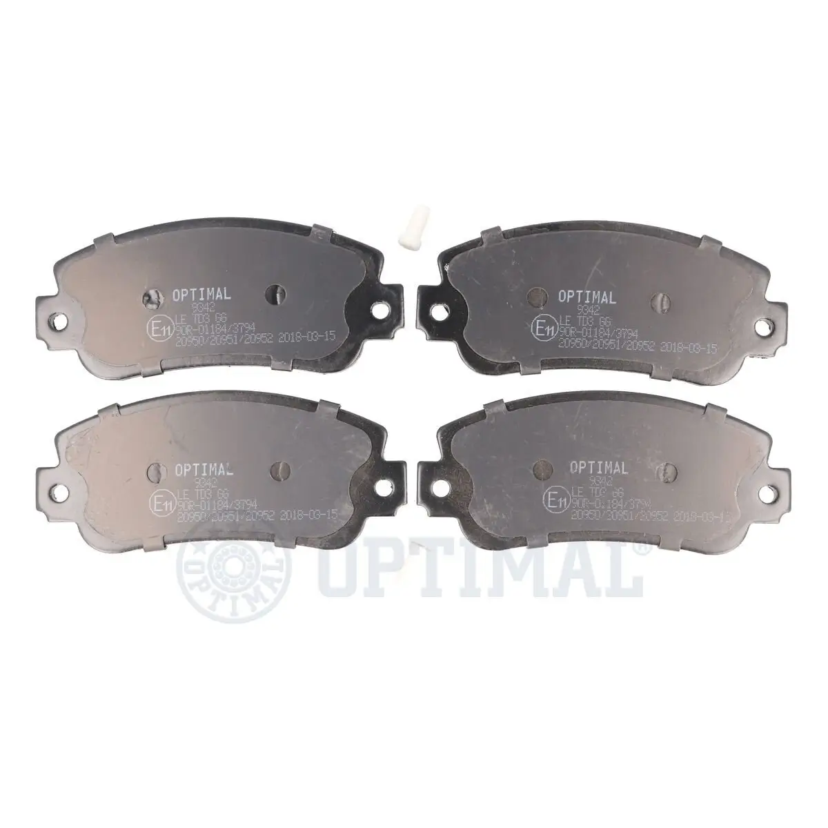 Bremsbelagsatz, Scheibenbremse Vorderachse OPTIMAL BP-09342