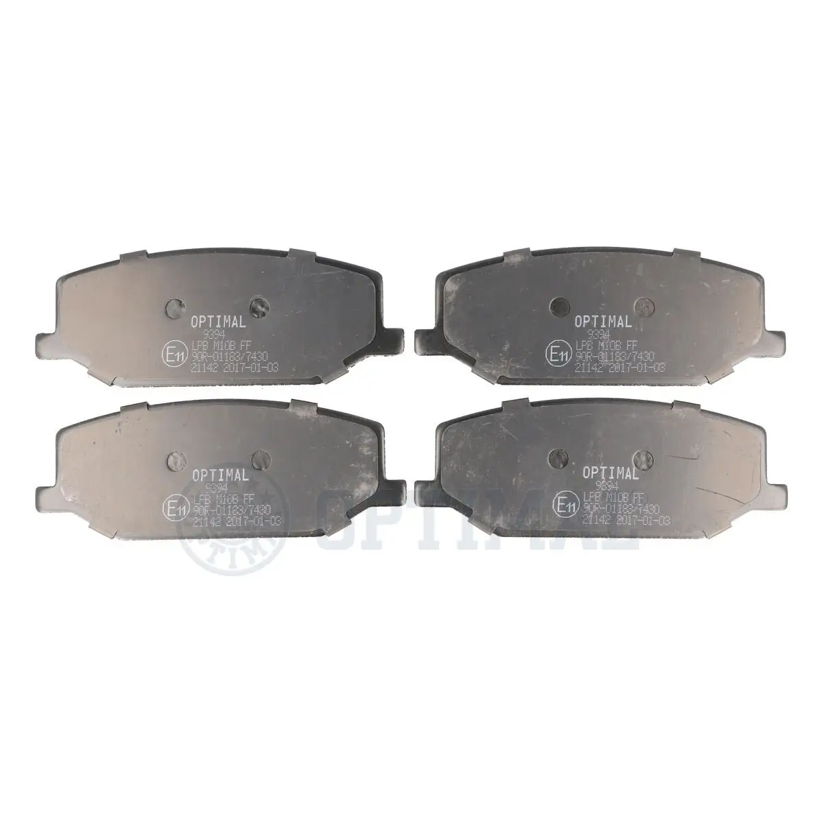 Bremsbelagsatz, Scheibenbremse Vorderachse OPTIMAL BP-09394