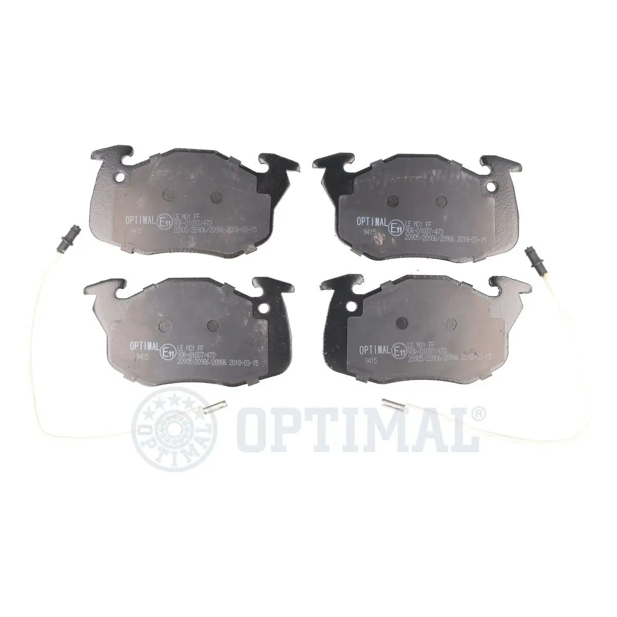 Bremsbelagsatz, Scheibenbremse Vorderachse OPTIMAL BP-09415