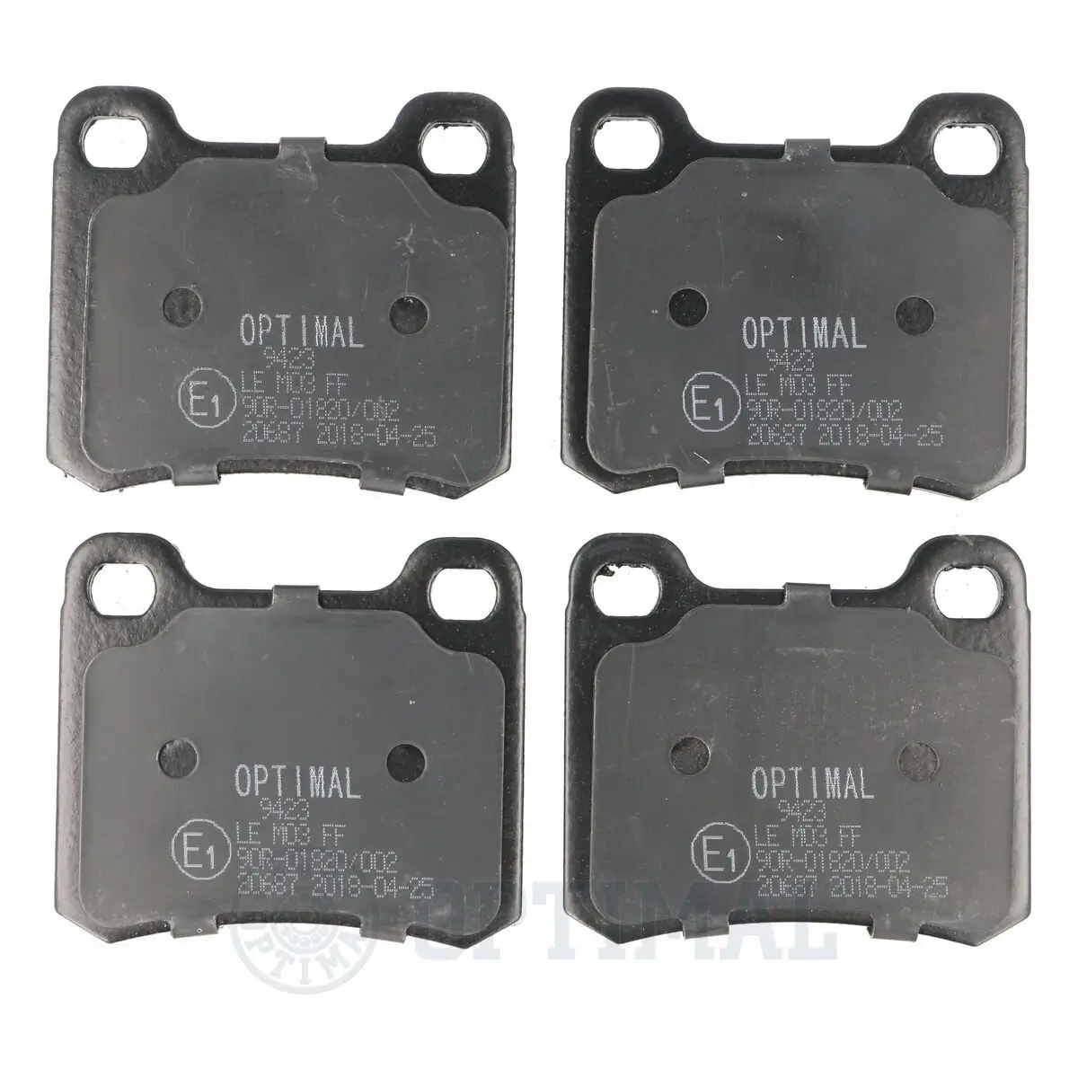 Bremsbelagsatz, Scheibenbremse Hinterachse OPTIMAL BP-09423