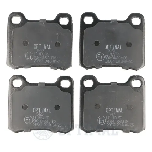 Bremsbelagsatz, Scheibenbremse Hinterachse OPTIMAL BP-09423 Bild Bremsbelagsatz, Scheibenbremse Hinterachse OPTIMAL BP-09423