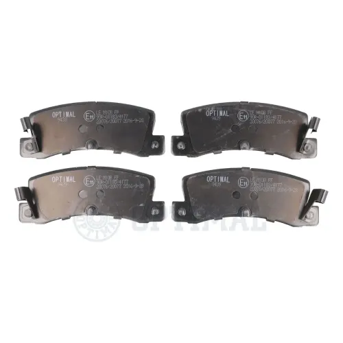 Bremsbelagsatz, Scheibenbremse Hinterachse OPTIMAL BP-09439 Bild Bremsbelagsatz, Scheibenbremse Hinterachse OPTIMAL BP-09439