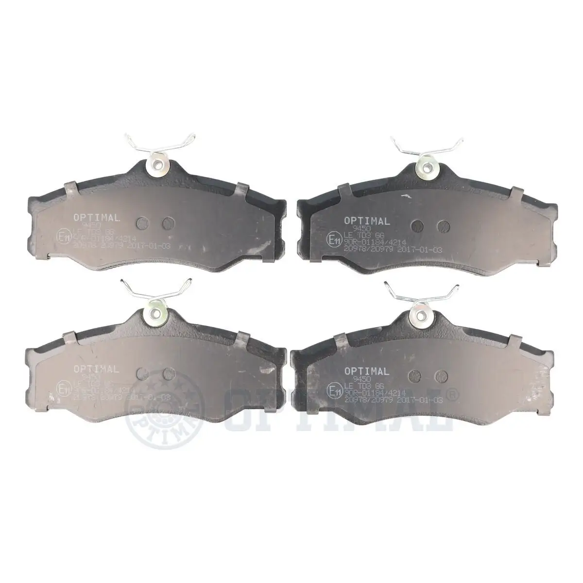 Bremsbelagsatz, Scheibenbremse Vorderachse OPTIMAL BP-09450