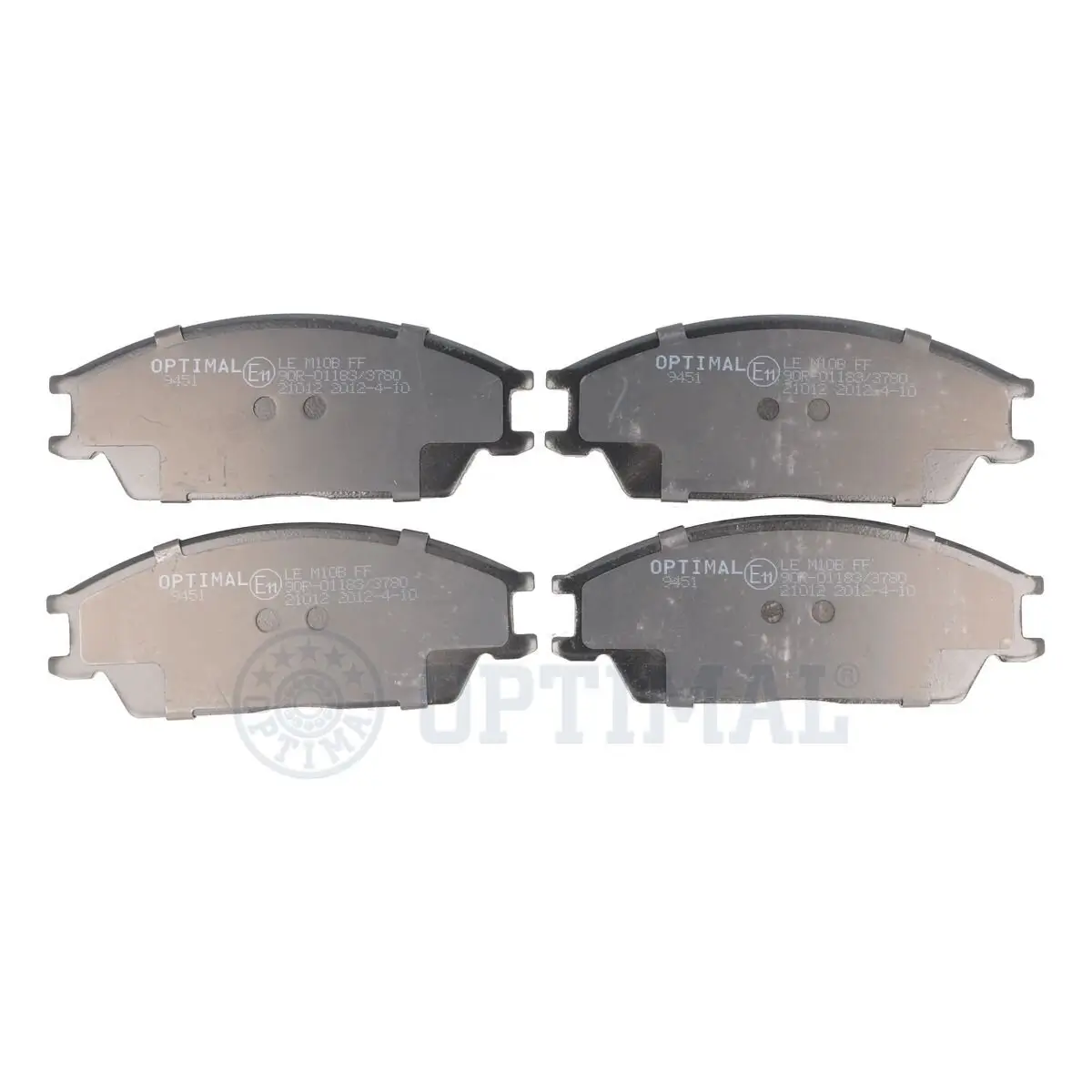Bremsbelagsatz, Scheibenbremse Vorderachse OPTIMAL BP-09451